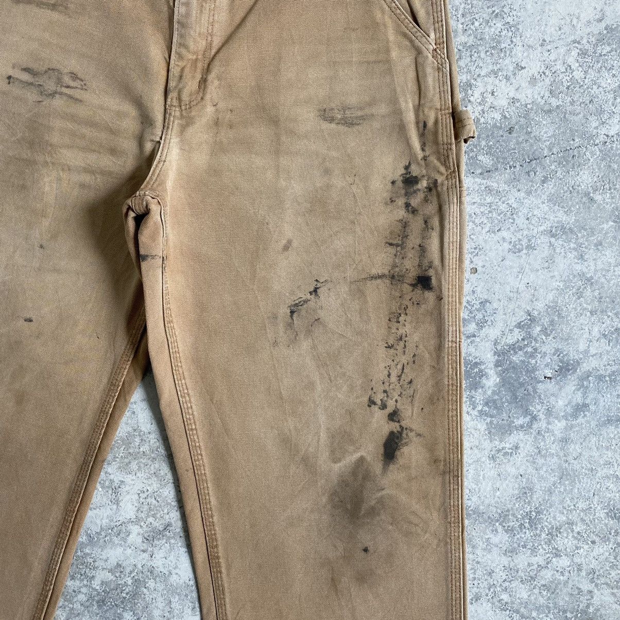Carhartt Vintage Carhartt Faded Dirty Tan Carpenter Work Pants Size US 35 - 6 Thumbnail