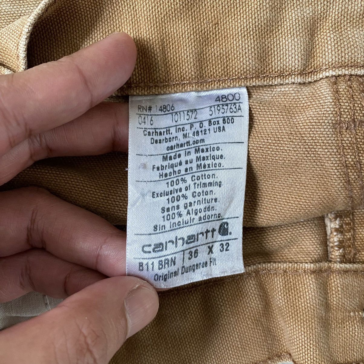 Carhartt Vintage Carhartt Faded Dirty Tan Carpenter Work Pants Size US 35 - 16 Thumbnail
