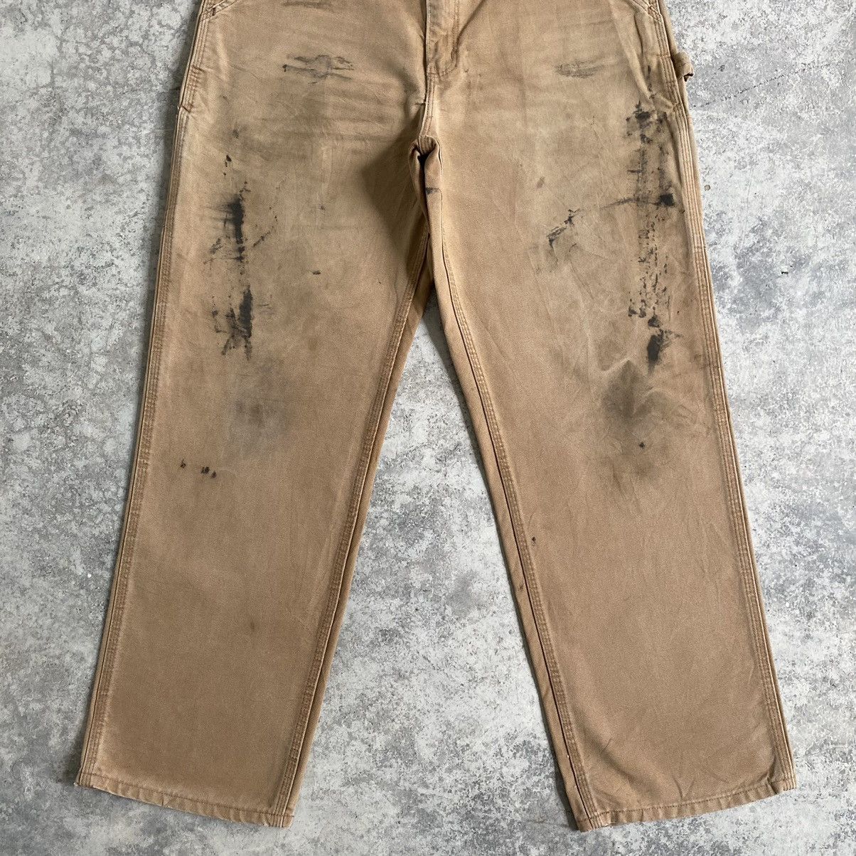 Carhartt Vintage Carhartt Faded Dirty Tan Carpenter Work Pants Size US 35 - 4 Thumbnail