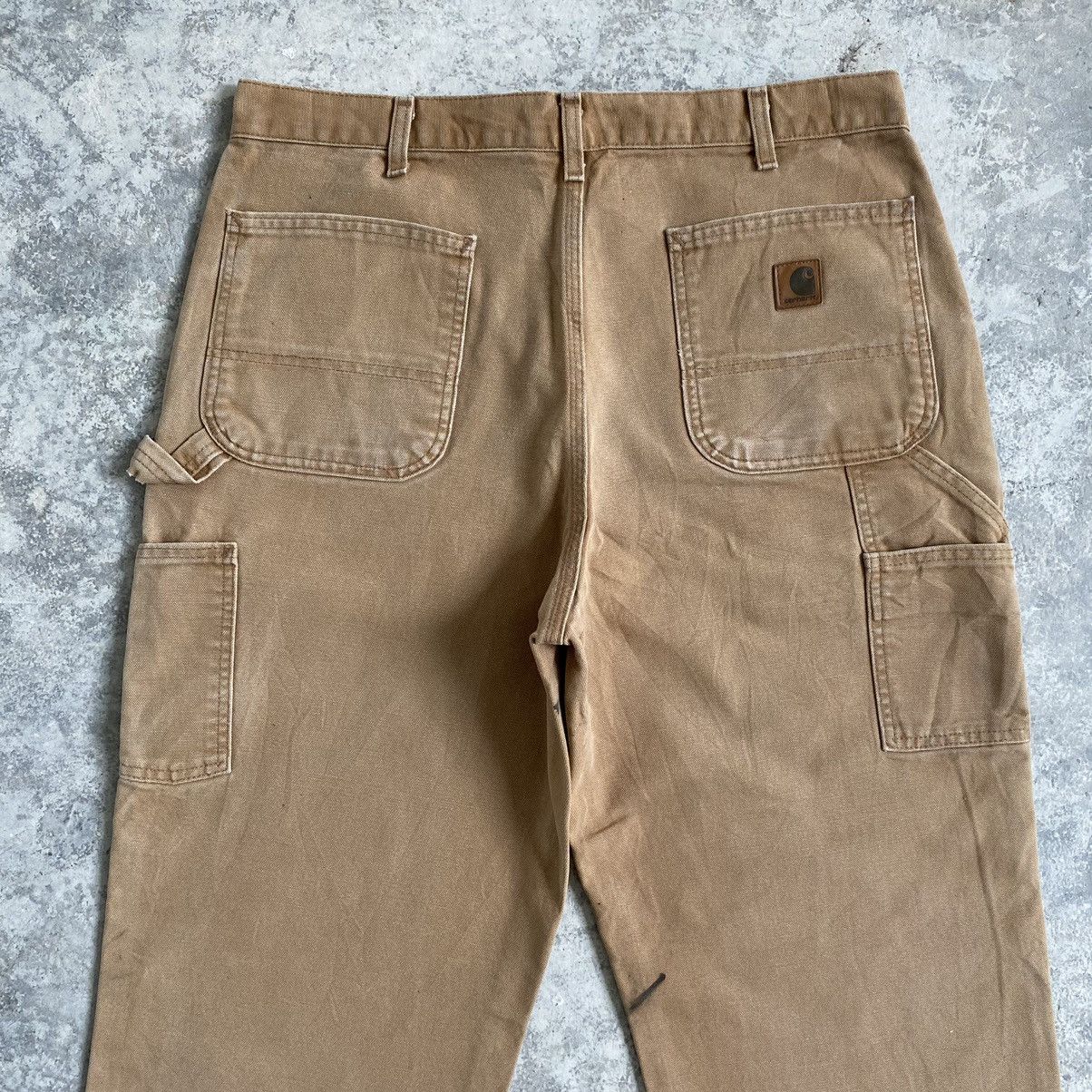 Carhartt Vintage Carhartt Faded Dirty Tan Carpenter Work Pants Size US 35 - 2 Thumbnail