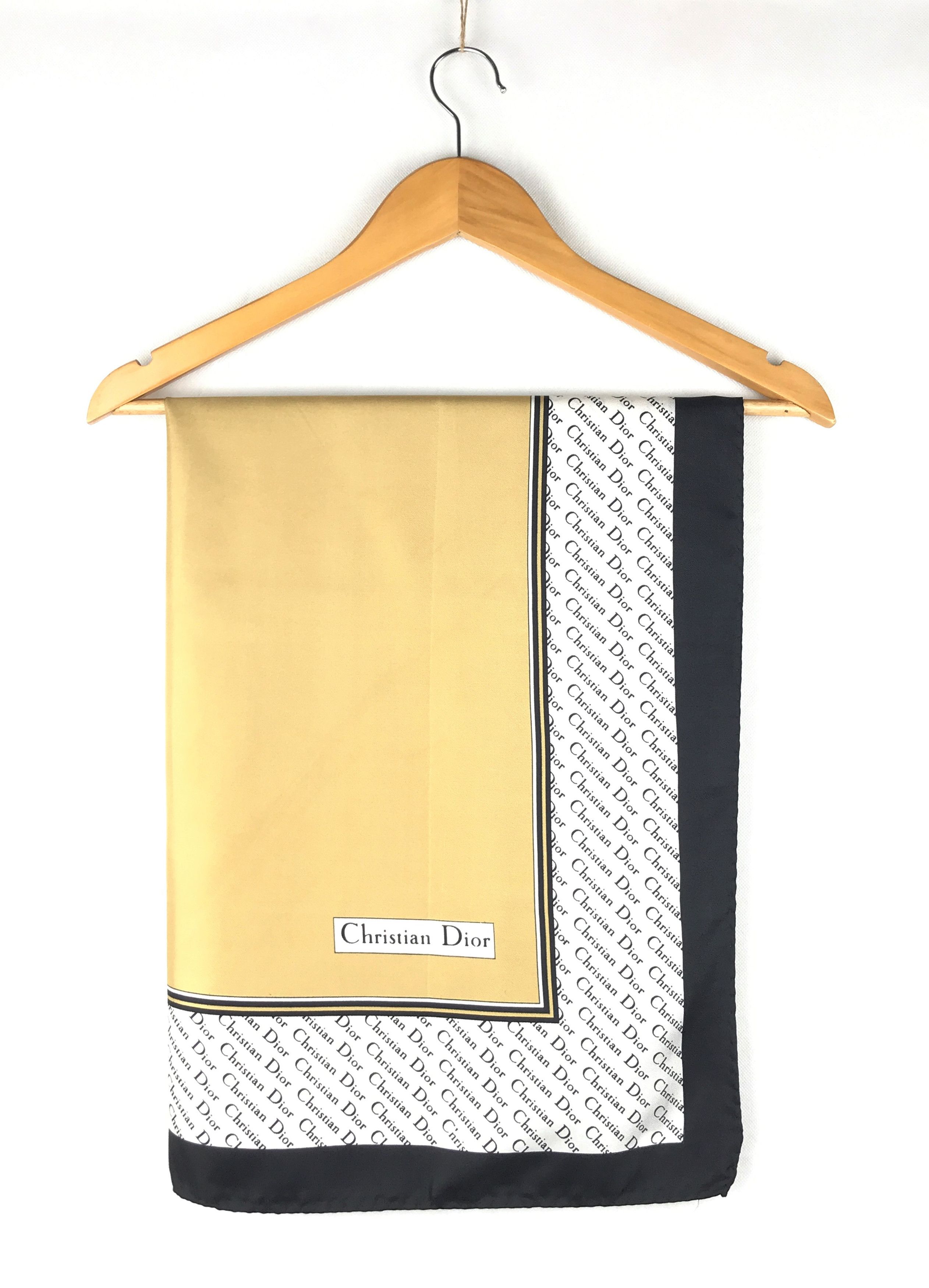 Christian Dior Monsieur × Vintage Vintage Christian Dior Silk Scarf Spell out Size ONE SIZE - 1 Thumbnail