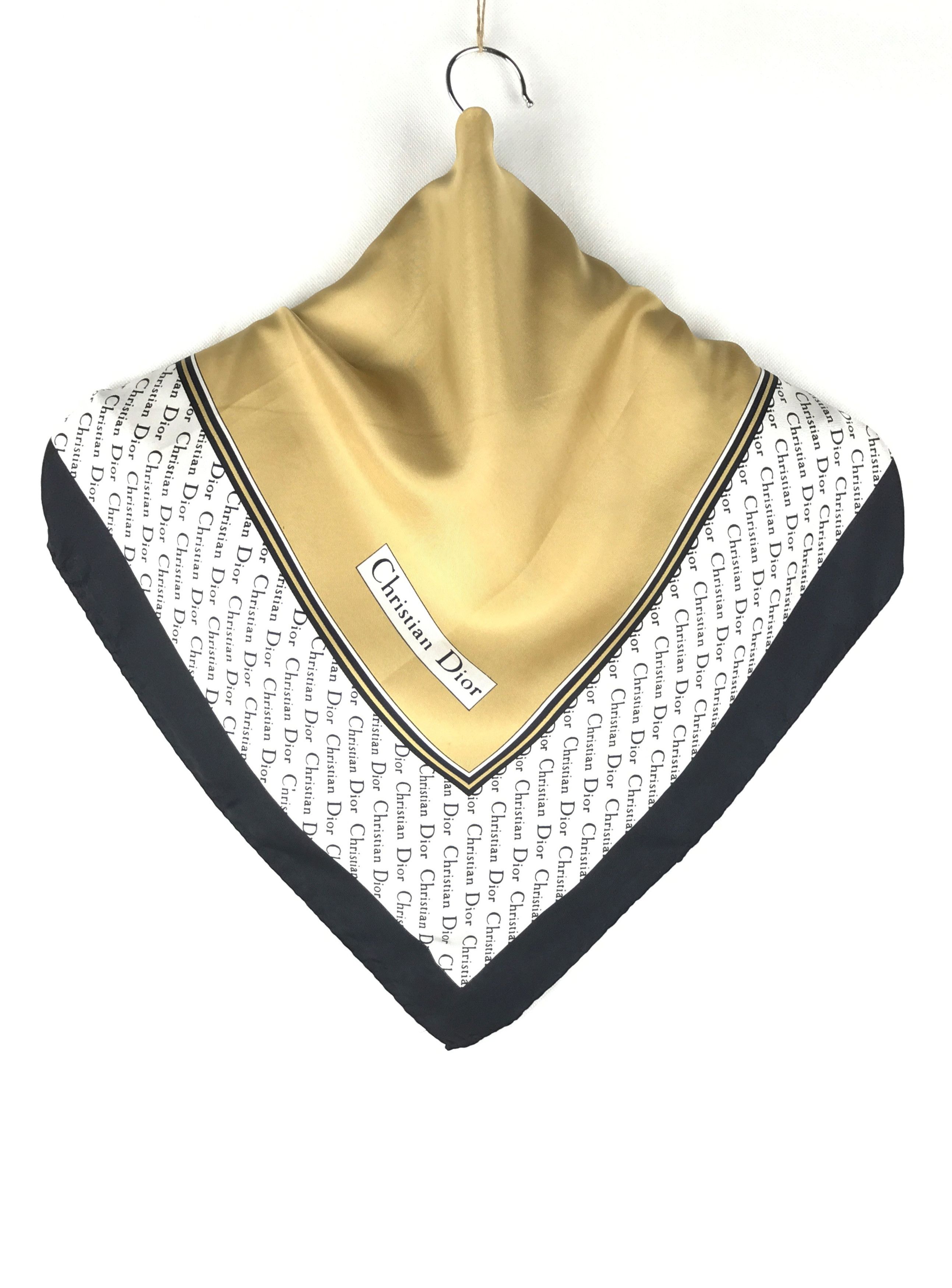 Christian Dior Monsieur × Vintage Vintage Christian Dior Silk Scarf Spell out Size ONE SIZE - 2 Thumbnail