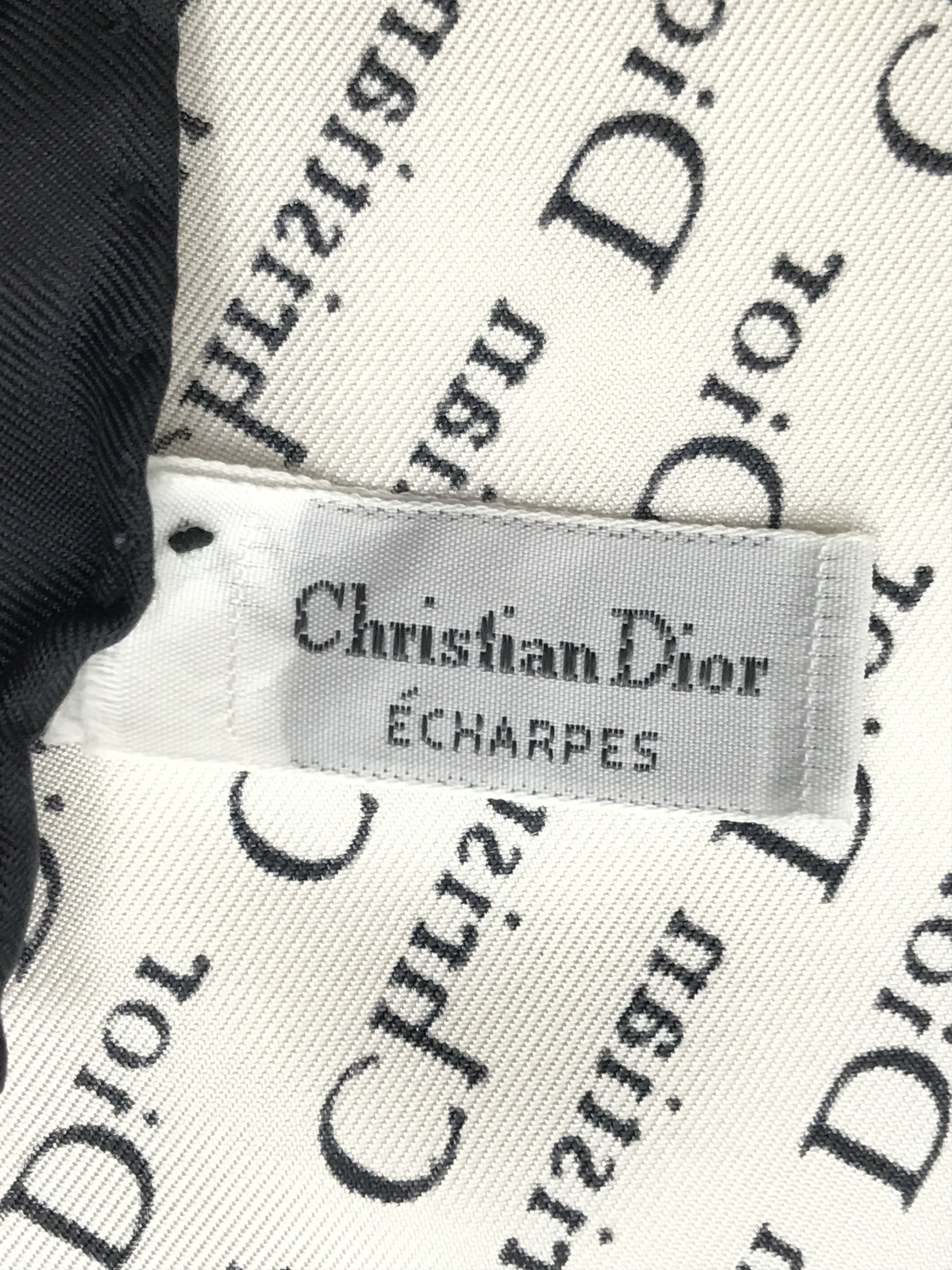 Christian Dior Monsieur × Vintage Vintage Christian Dior Silk Scarf Spell out Size ONE SIZE - 4 Thumbnail