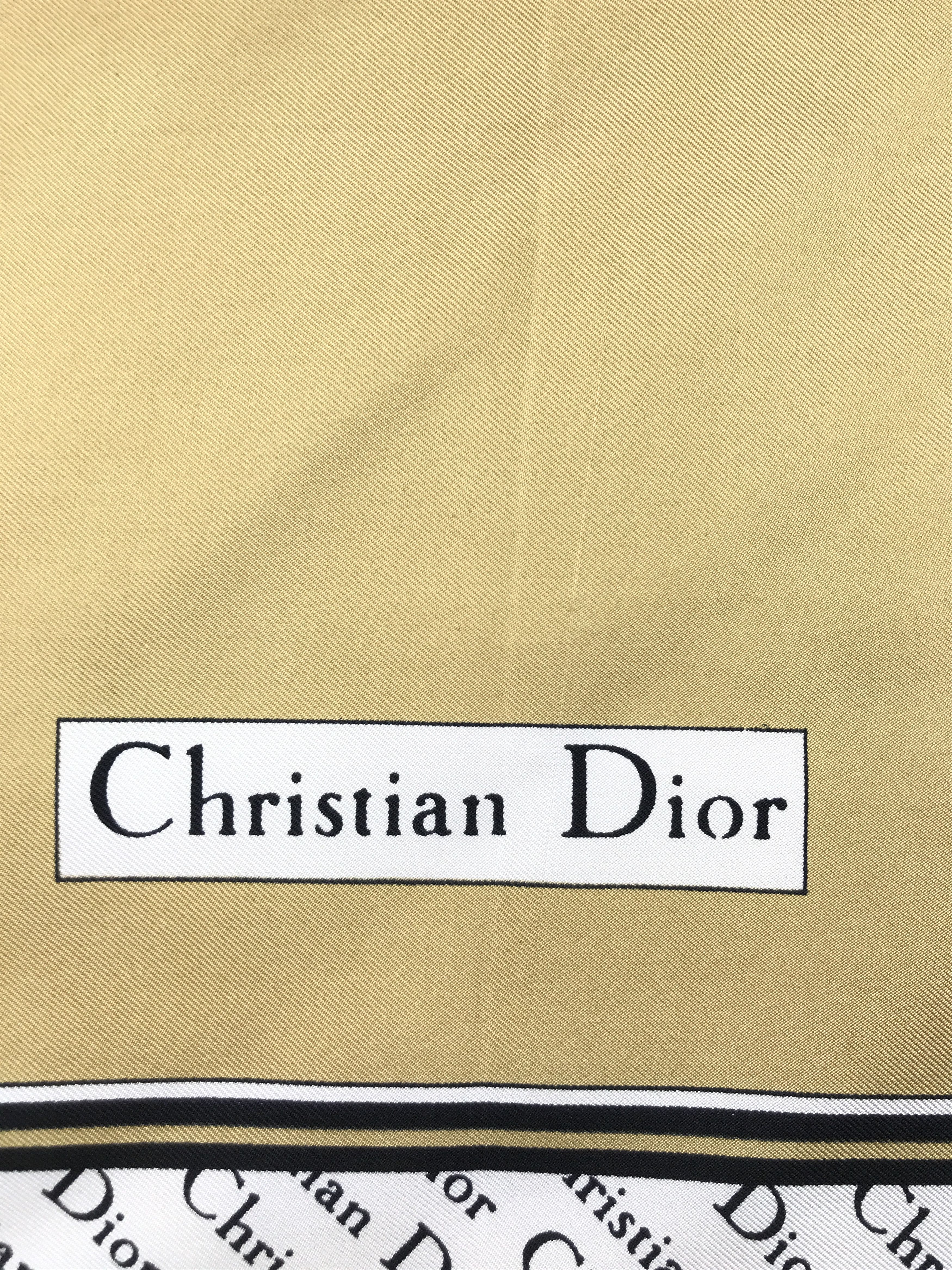 Christian Dior Monsieur × Vintage Vintage Christian Dior Silk Scarf Spell out Size ONE SIZE - 8 Thumbnail