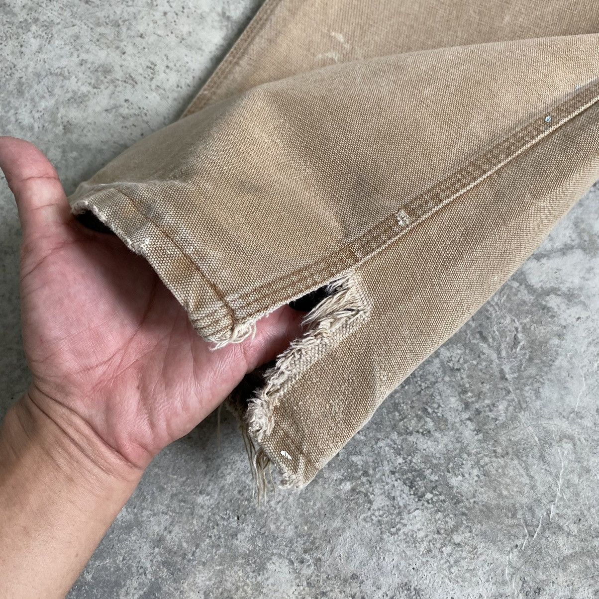 Carhartt Size 33x31 Vintage Carhartt Faded Tan Dirty Carpenter pants Size US 33 - 6 Thumbnail