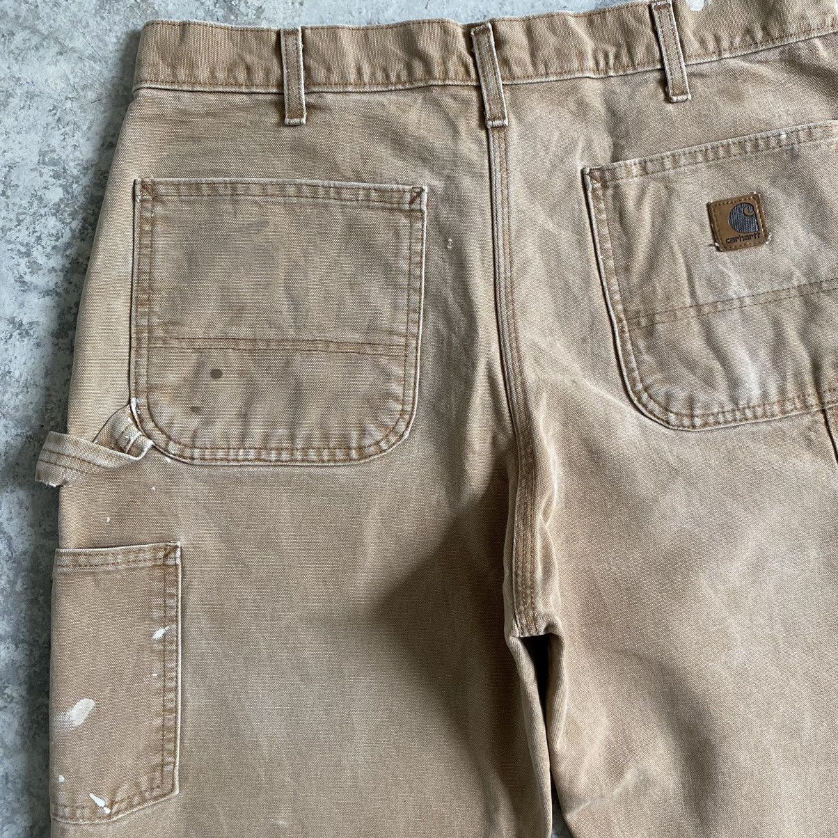 Carhartt Size 33x31 Vintage Carhartt Faded Tan Dirty Carpenter pants Size US 33 - 20 Thumbnail