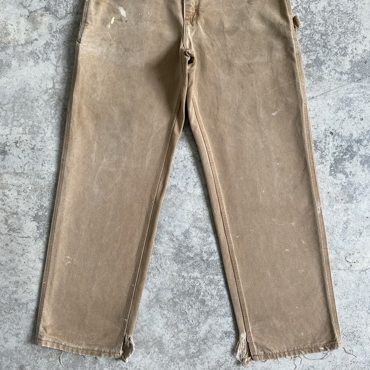 Carhartt Size 33x31 Vintage Carhartt Faded Tan Dirty Carpenter pants Size US 33 - 3 Thumbnail
