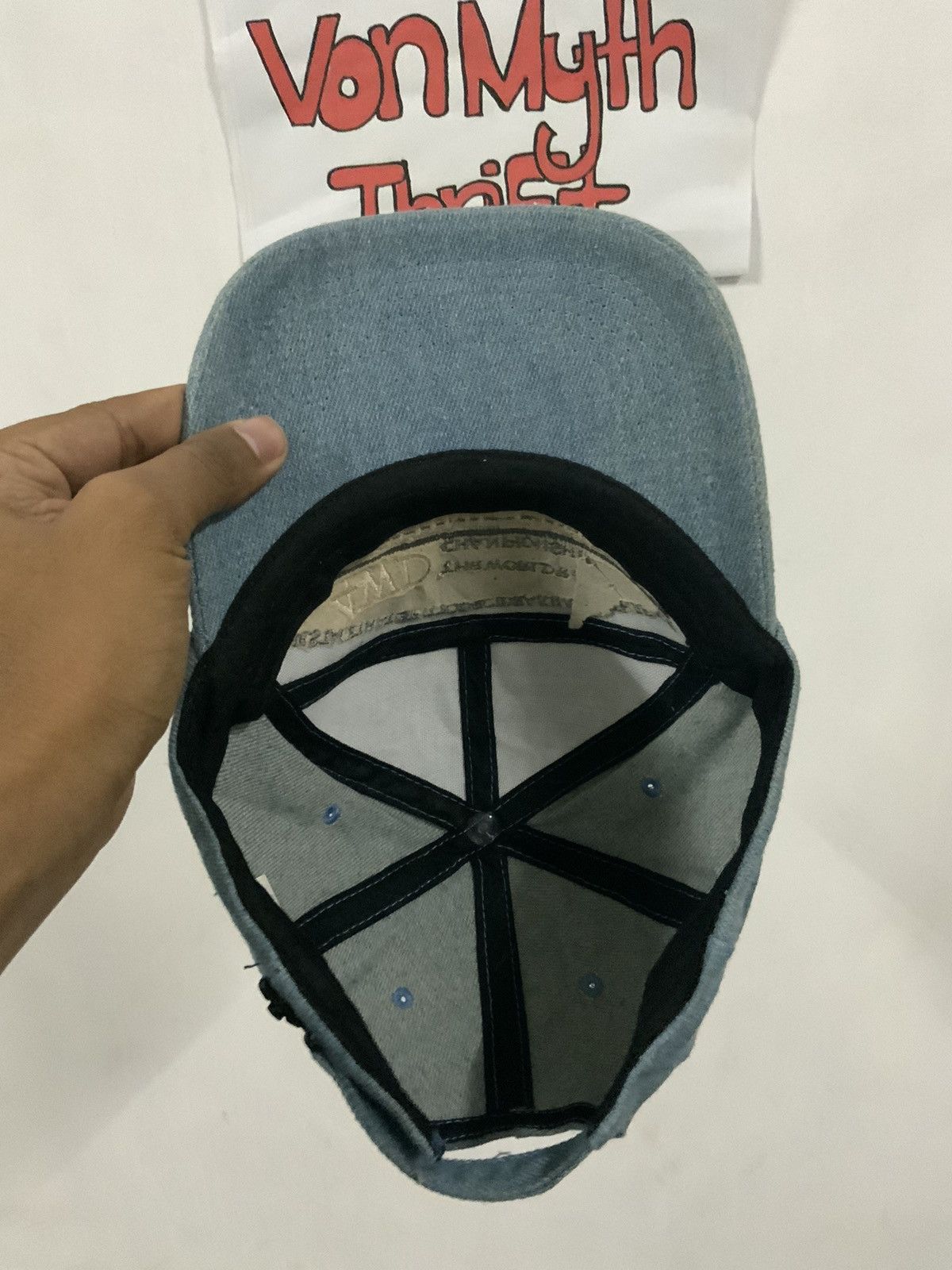 Japanese Brand Vintage 4WD Machine Spirit Denim Hat Size ONE SIZE - 6 Thumbnail