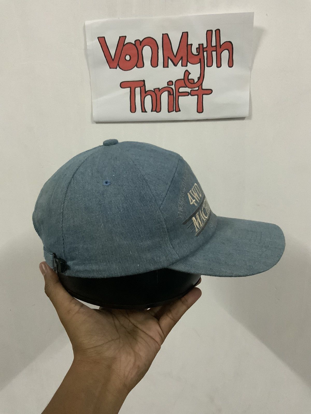Japanese Brand Vintage 4WD Machine Spirit Denim Hat Size ONE SIZE - 5 Thumbnail