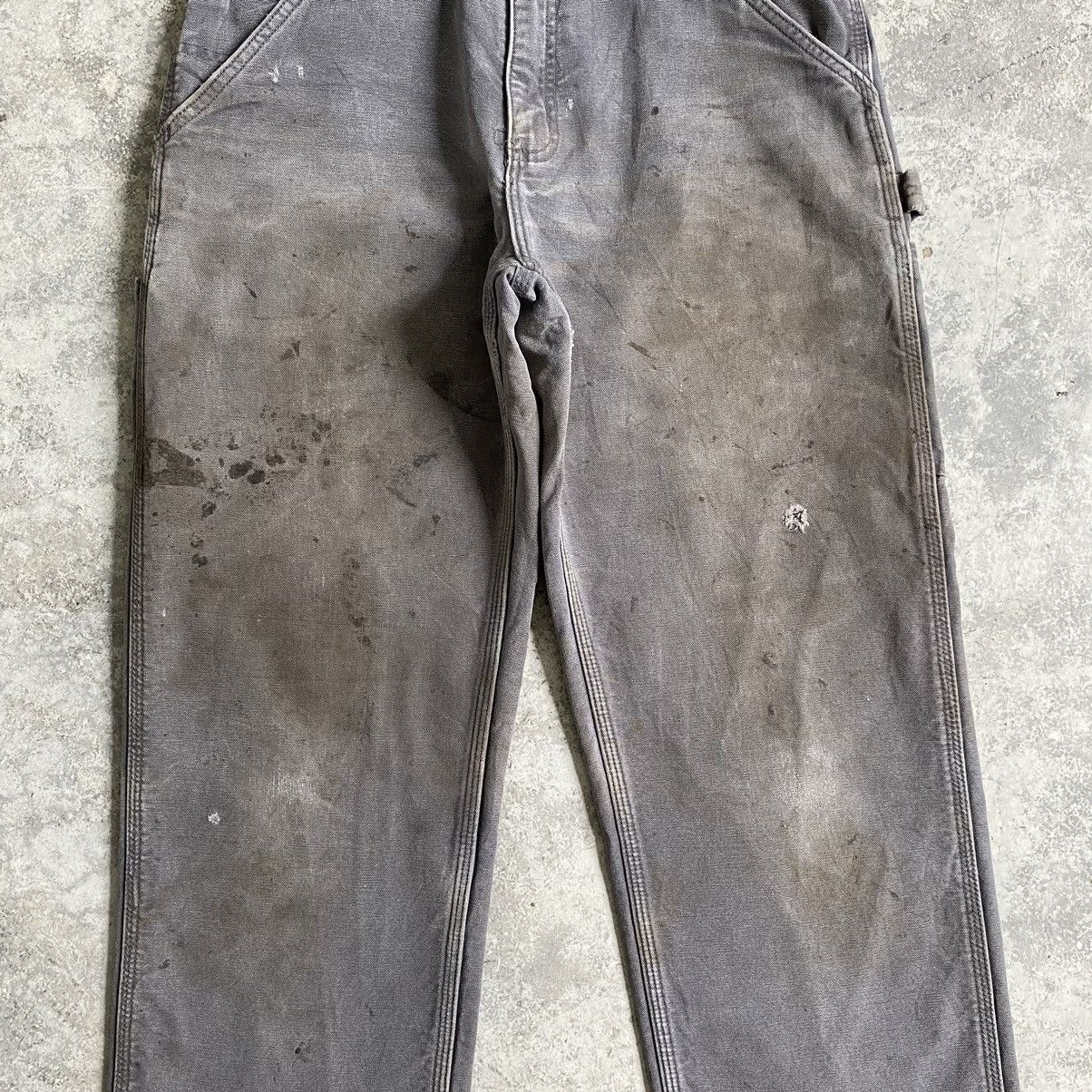 Carhartt Vintage Carhartt Blanket Lined Faded Dirty Carpenter Pants Size US 30 / EU 46 - 8 Thumbnail