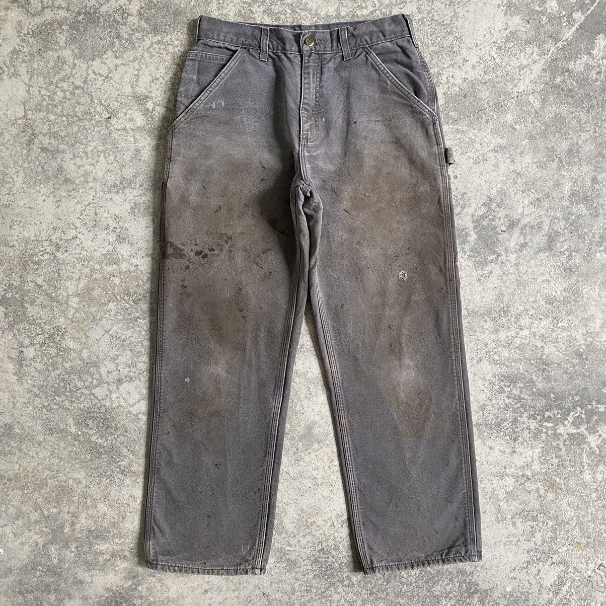 Carhartt Vintage Carhartt Blanket Lined Faded Dirty Carpenter Pants Size US 30 / EU 46 - 1 Thumbnail