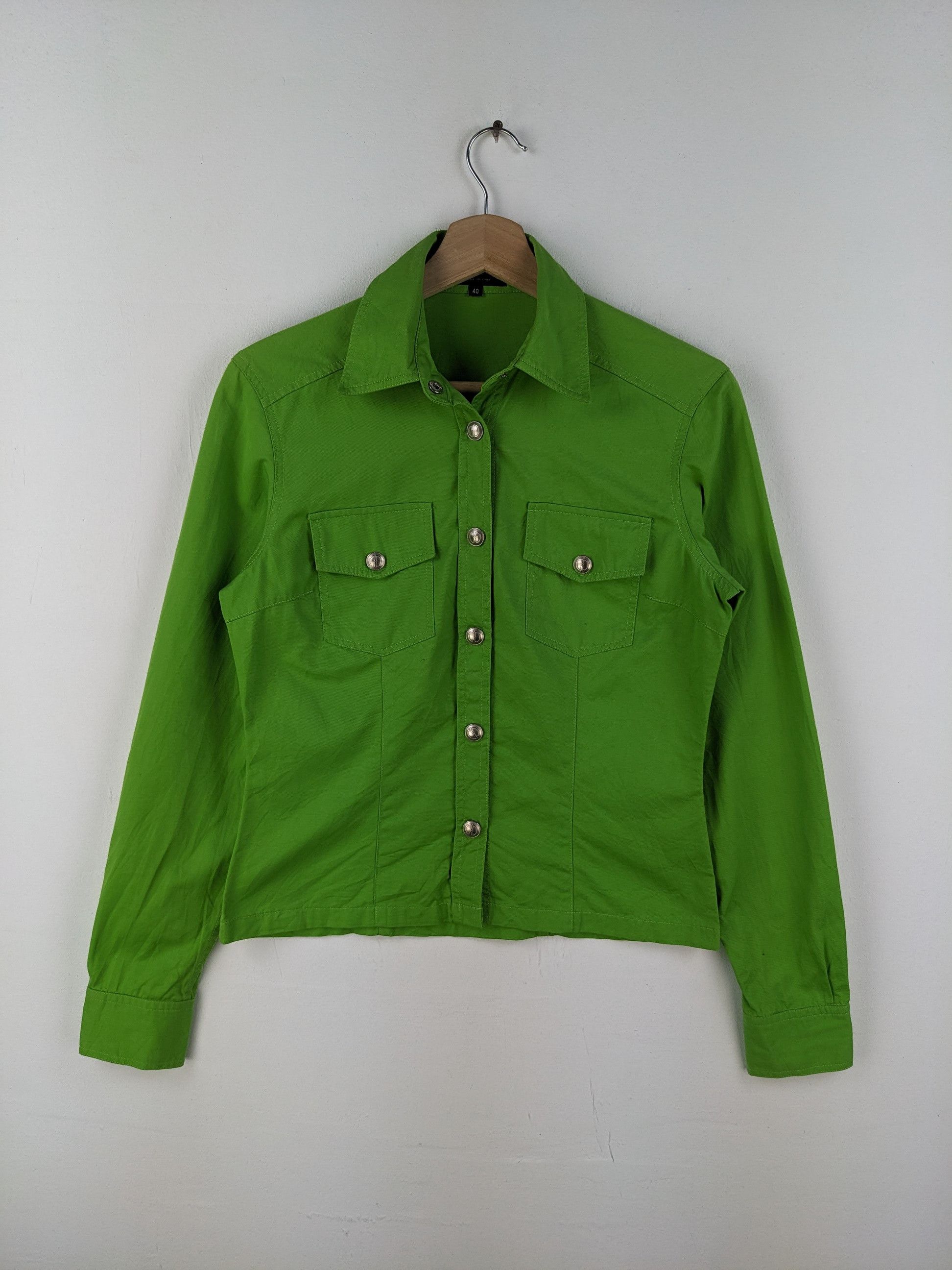 Gucci × Vintage Vintage Gucci Cropped Button Up Summer Shirt Size S / US 4 / IT 40 - 1 Thumbnail