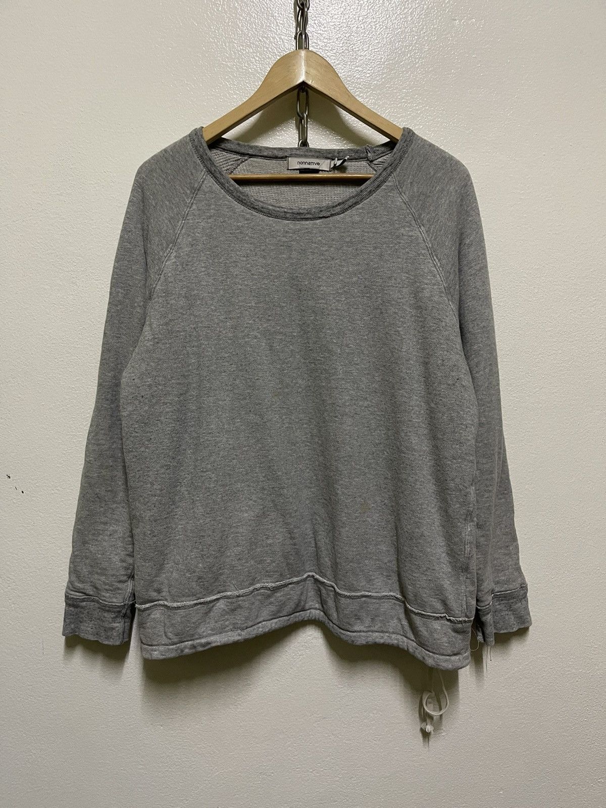 image of Nonnative Sweatshirt Double Layers Japan in Grey, Men's (Size XS)