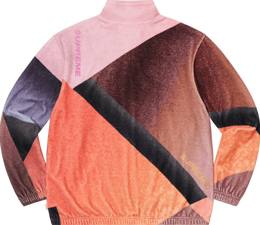Supreme Supreme Geo Velour Track Jacket Pink Size US L / EU 52-54 / 3 - 2 Thumbnail