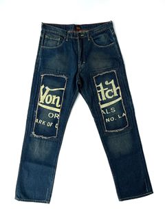 Von Dutch designed by Marc Jacques Burton Pink Lightening Denim Jeans