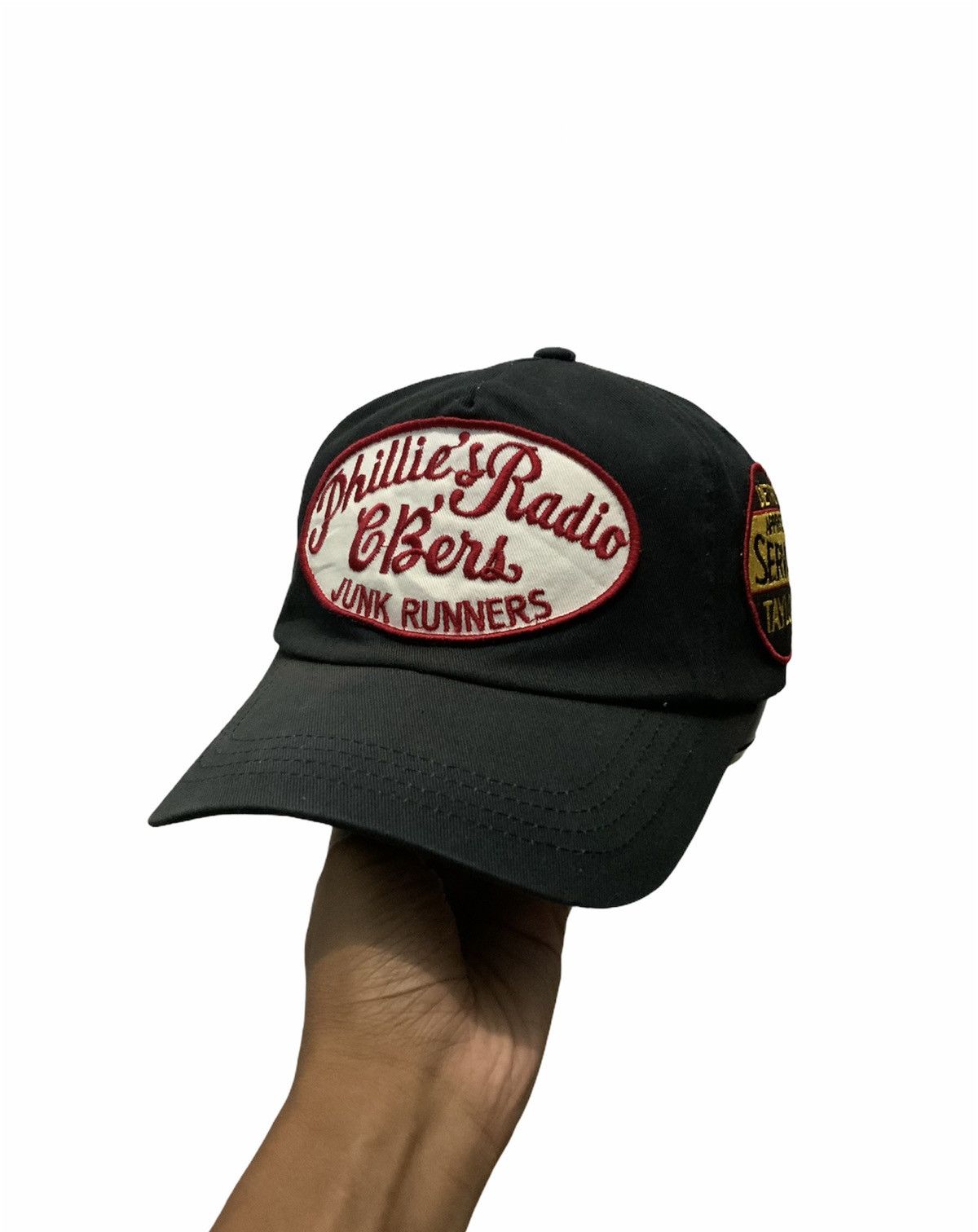 image of Avant Garde x Fashion Criminal Phillie’S Radio Junk Runners Big Patches Streetwear Hat in Black