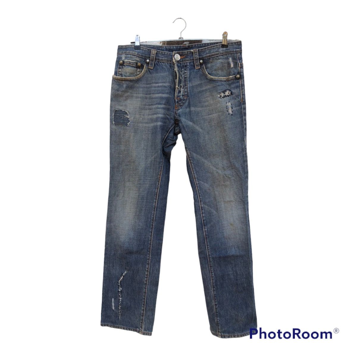 image of Distressed Denim x Dsquared2 Faith Denim Design Destress in Blue, Men's (Size 34)