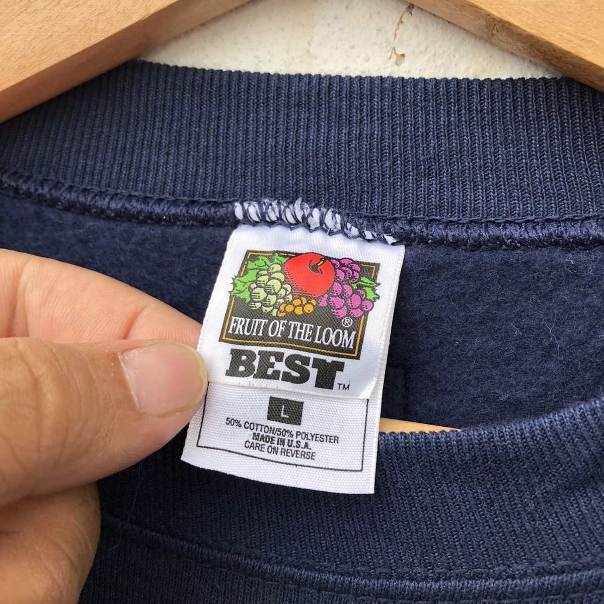 Fruit Of The Loom VINTAGE FOTL LOVEFOR TENNIS BIG LOGO SWEATSHIRT MADE IN USA Size US L / EU 52-54 / 3 - 8 Thumbnail
