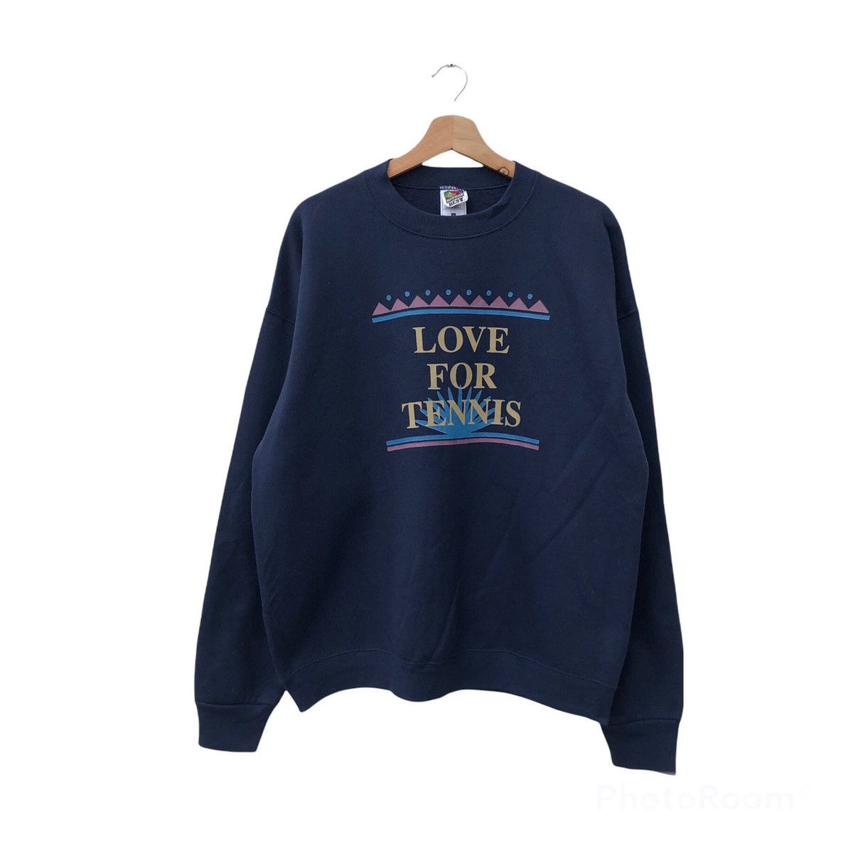 Fruit Of The Loom VINTAGE FOTL LOVEFOR TENNIS BIG LOGO SWEATSHIRT MADE IN USA Size US L / EU 52-54 / 3 - 1 Thumbnail