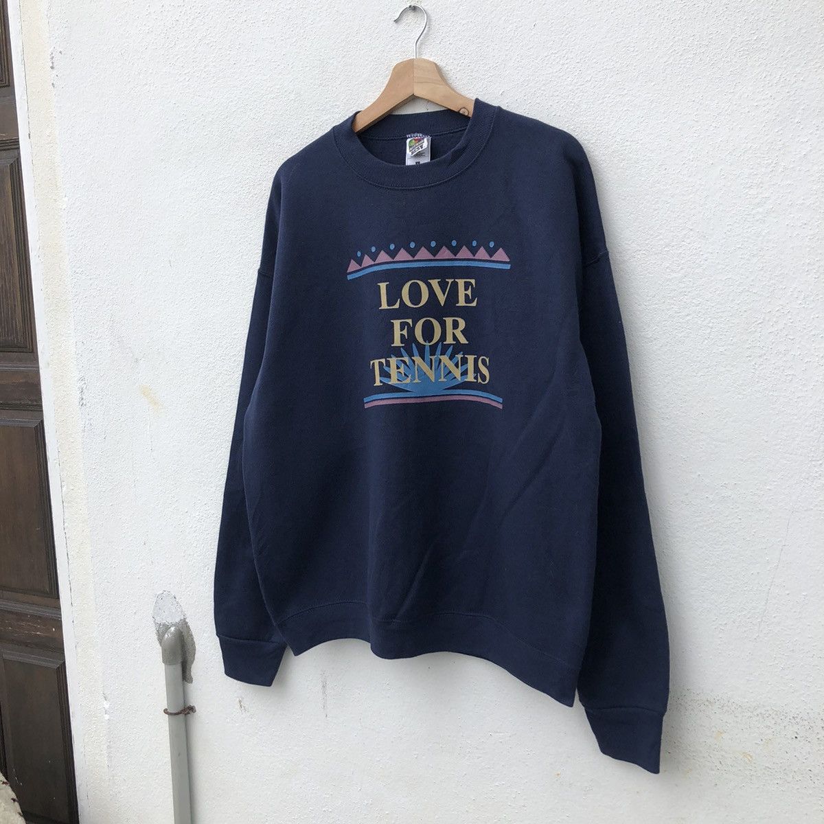 Fruit Of The Loom VINTAGE FOTL LOVEFOR TENNIS BIG LOGO SWEATSHIRT MADE IN USA Size US L / EU 52-54 / 3 - 2 Thumbnail