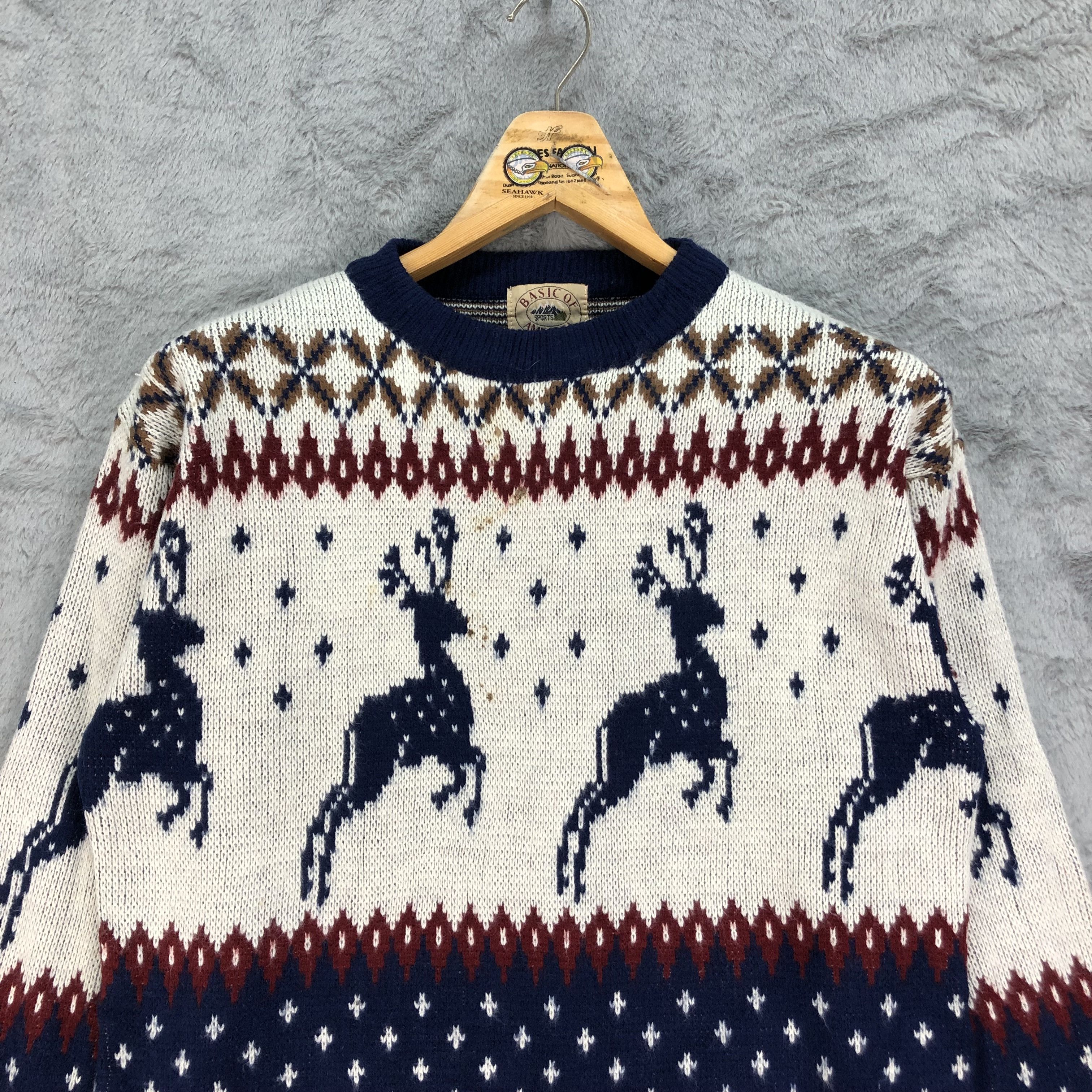 Japanese Brand Nice Graphic Design on Knitwear Sweater #4471-155 Size US L / EU 52-54 / 3 - 2 Thumbnail