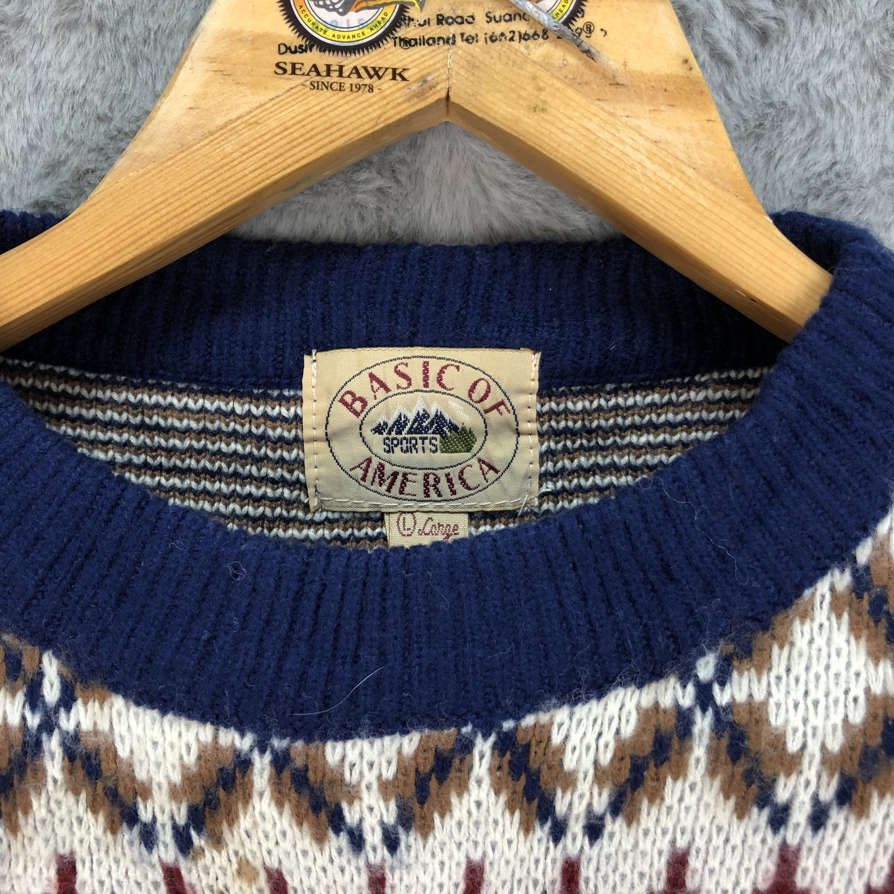 Japanese Brand Nice Graphic Design on Knitwear Sweater #4471-155 Size US L / EU 52-54 / 3 - 7 Thumbnail