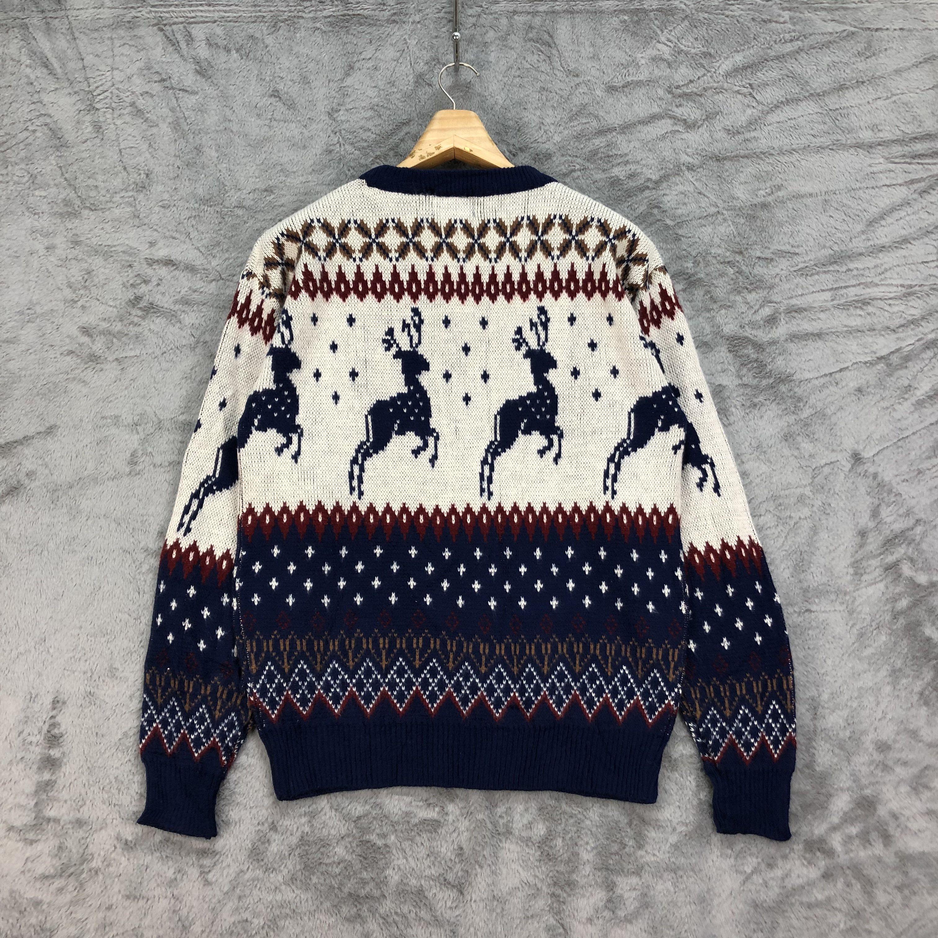 Japanese Brand Nice Graphic Design on Knitwear Sweater #4471-155 Size US L / EU 52-54 / 3 - 10 Thumbnail