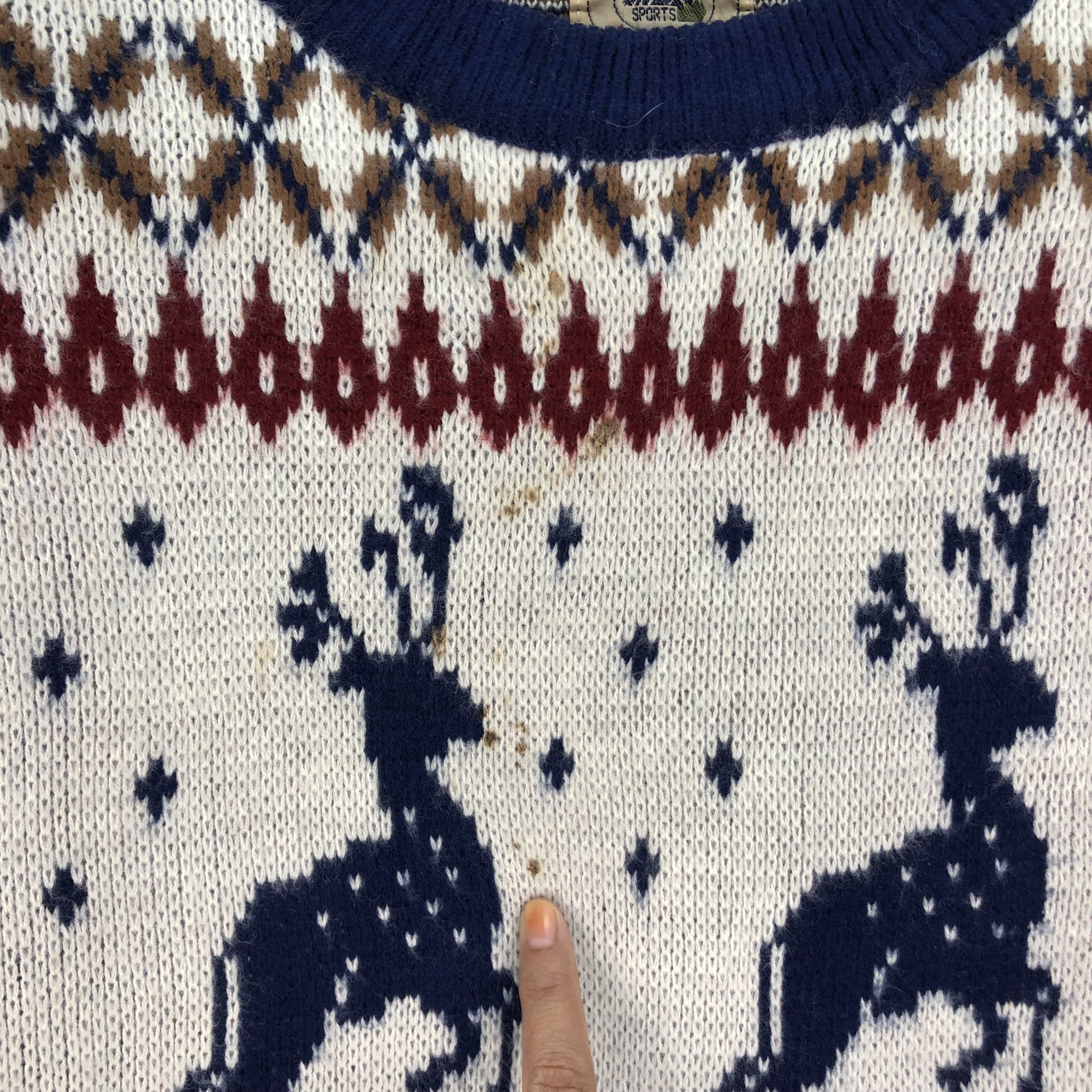 Japanese Brand Nice Graphic Design on Knitwear Sweater #4471-155 Size US L / EU 52-54 / 3 - 3 Thumbnail