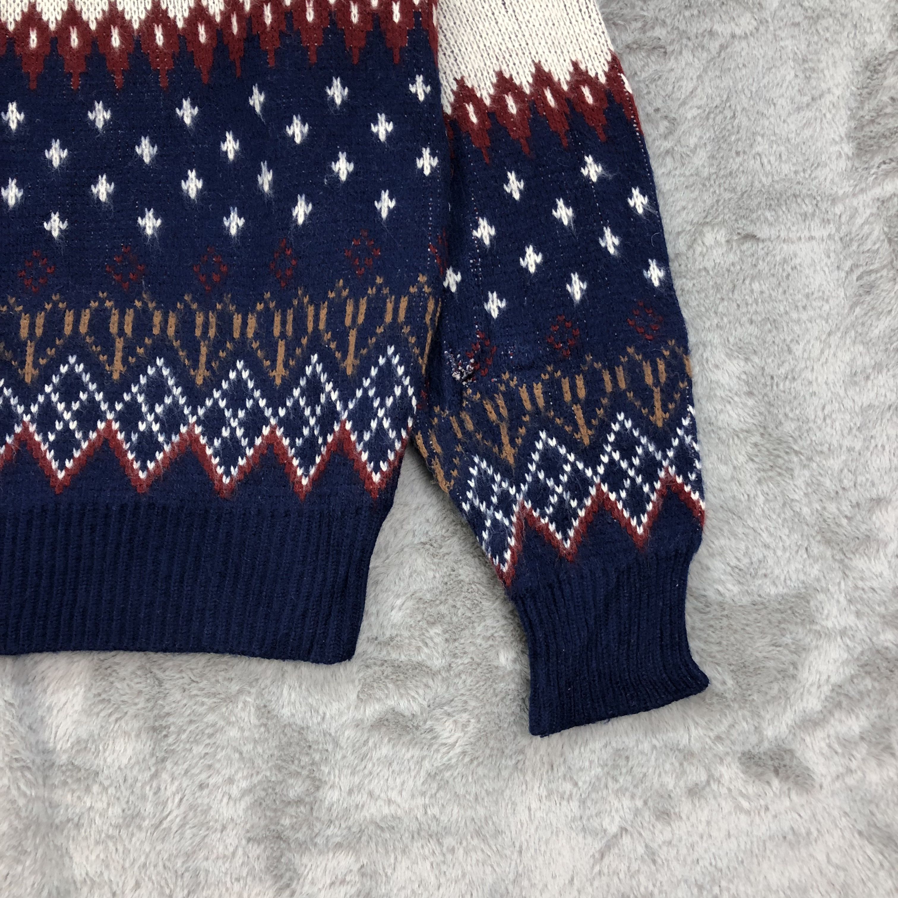 Japanese Brand Nice Graphic Design on Knitwear Sweater #4471-155 Size US L / EU 52-54 / 3 - 6 Thumbnail