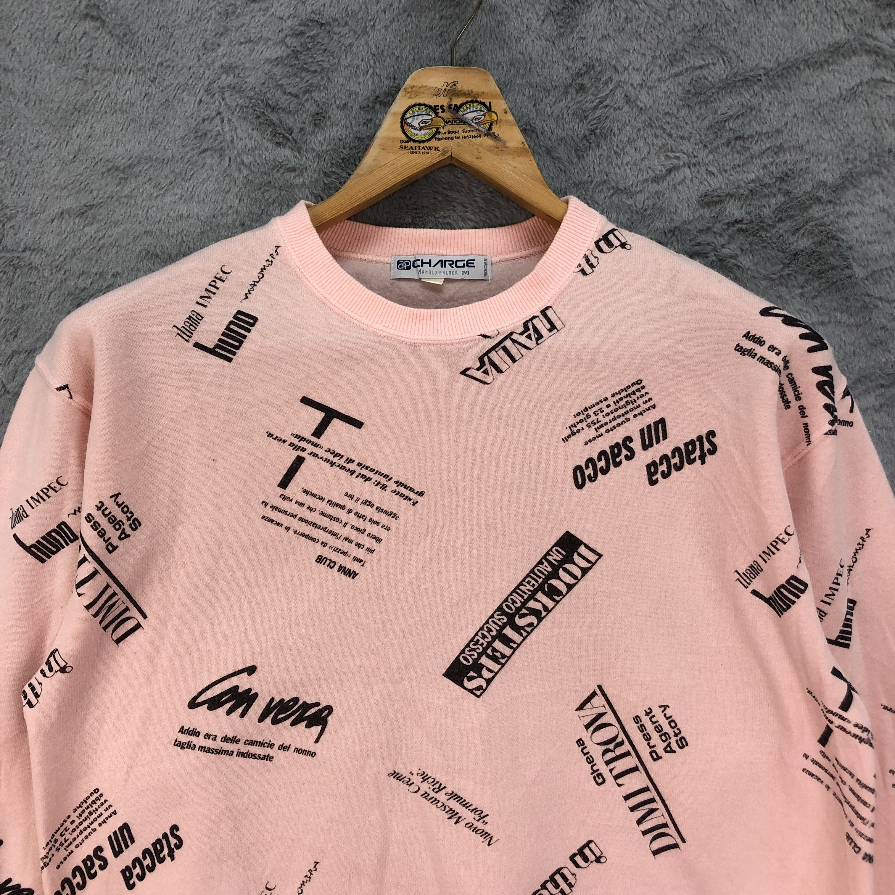 Japanese Brand CHARGE Arnold Palmer All Over Printed Sweatshirts #4507-156 Size M / US 6-8 / IT 42-44 - 2 Thumbnail