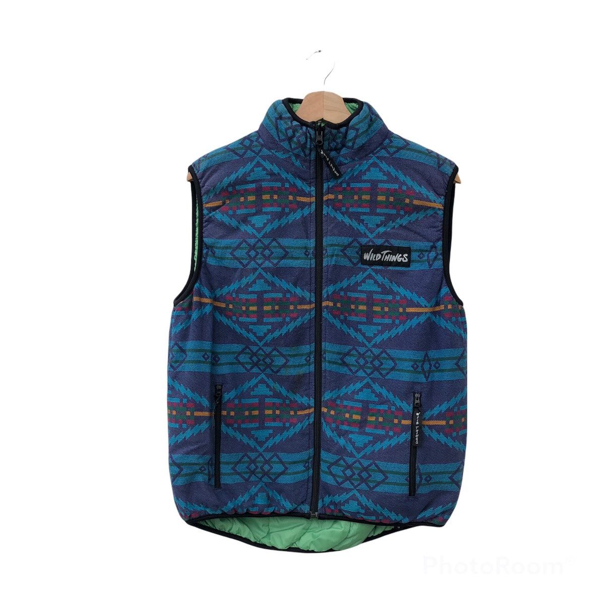 Japanese Brand VINTAGE WILD THINGS REVERSIBLE VEST NAVAJO DESIGN Size US M / EU 48-50 / 2 - 1 Thumbnail
