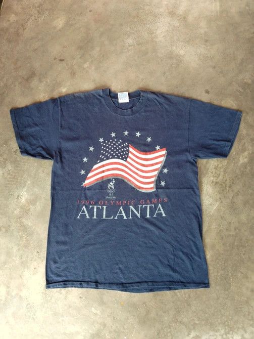 Vintage 1996 Olympic Games Atlanta Made In USA Vintage T Shirt Size US L / EU 52-54 / 3 - 2 Thumbnail