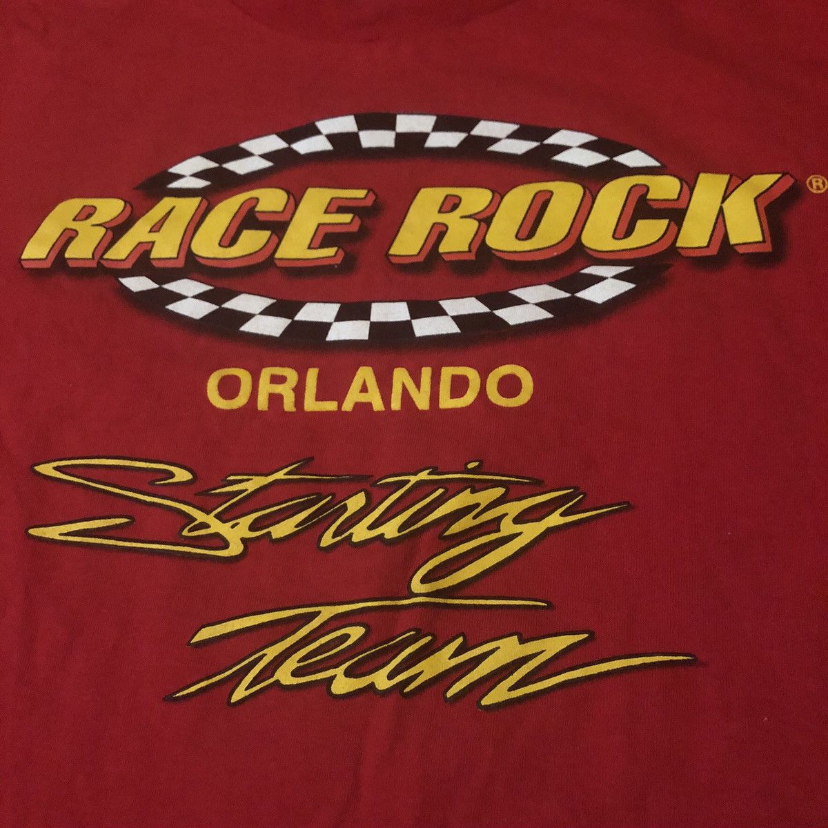 NASCAR Vintage 1990s NASCAR Race Rock Feel The Thunder Graphic Tee Size US L / EU 52-54 / 3 - 6 Thumbnail