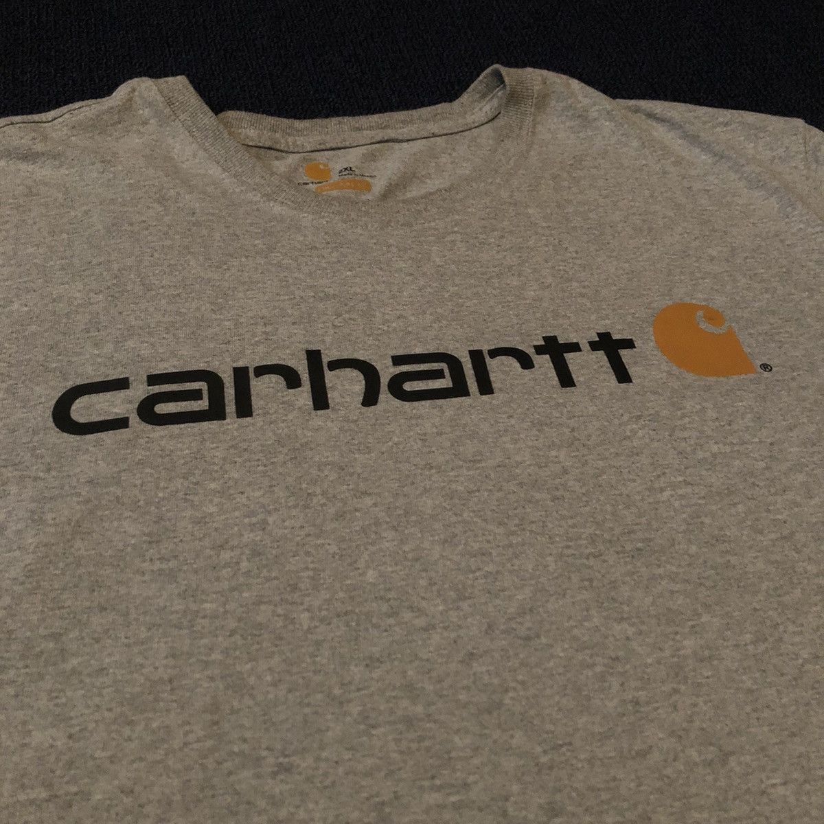 Carhartt Vintage Carhartt Original Fit Classic Logo Heavyweight Tee Size US XXL / EU 58 / 5 - 2 Thumbnail