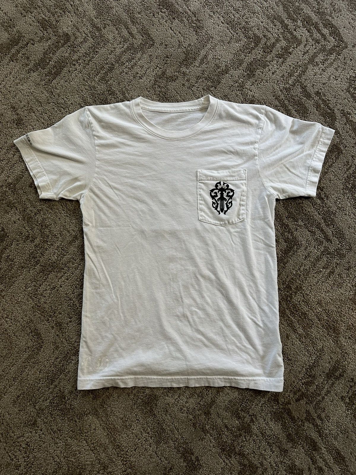 image of Chrome Hearts Dagger Tee in White, Men's (Size Small)