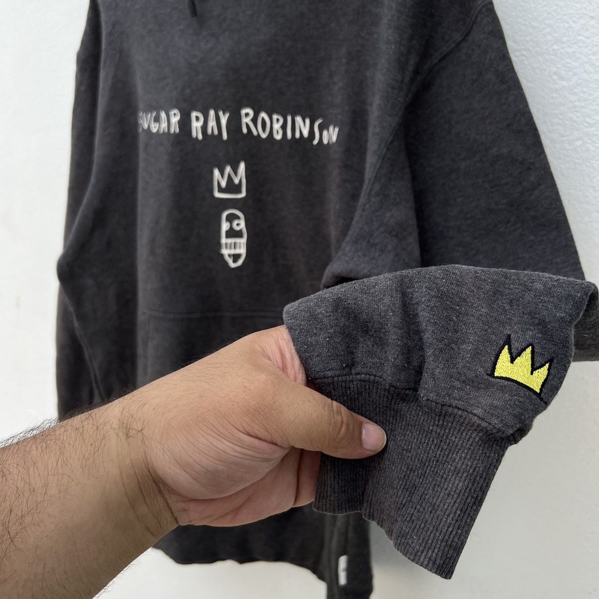 Japanese Brand VINTAGE JEAN-MICHEL BASQUIAT HOODIE BIG LOGO Size US XL / EU 56 / 4 - 7 Thumbnail