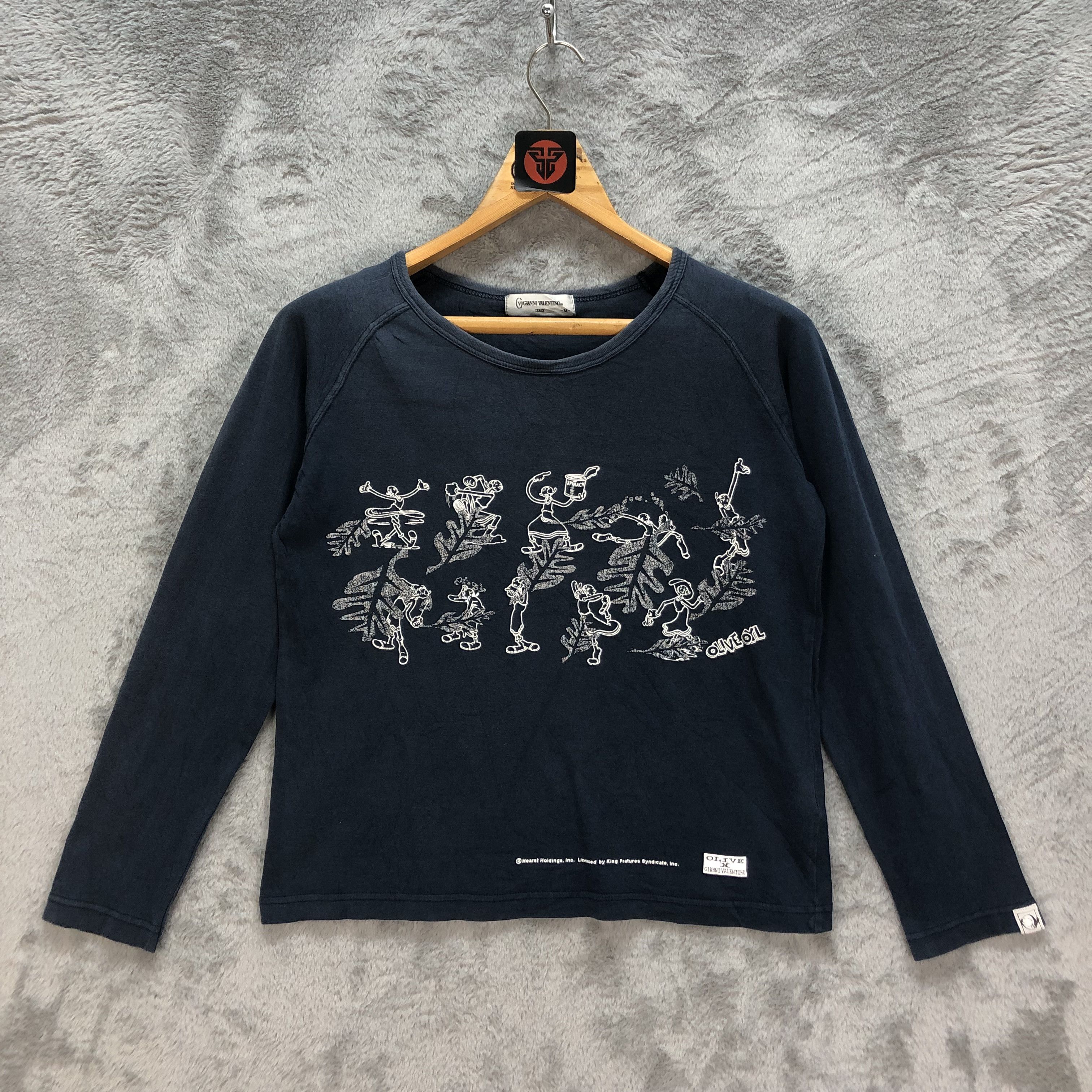 Gianni Valentino OLIVE X GIANNI VALENTINO CROPPED LONG SLEEVE TSHIRT #6407-65 Size M / US 6-8 / IT 42-44 - 1 Thumbnail