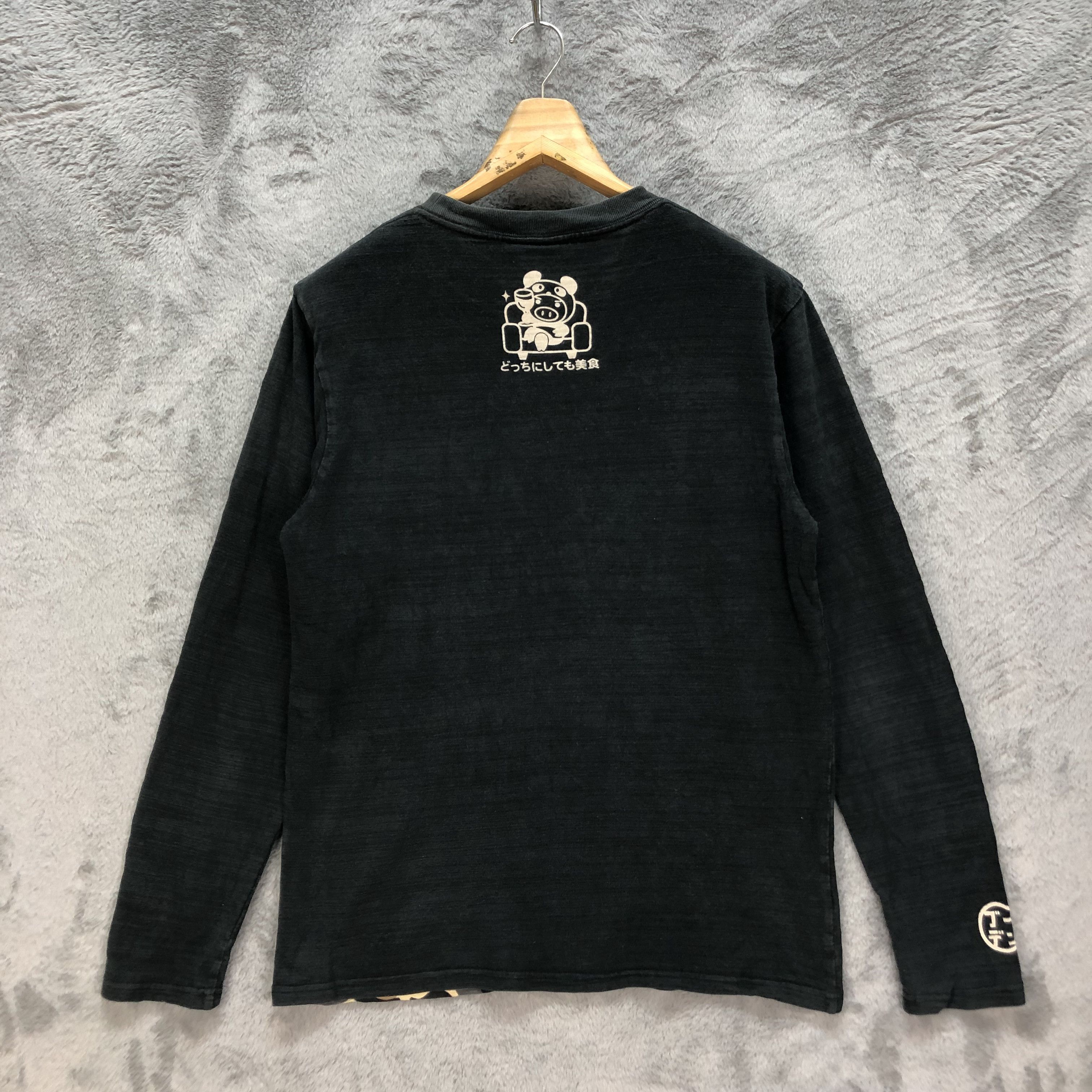 Japanese Brand PIGGY PRINTED LONG SLEEVE T SHIRTS #6408-65 Size US M / EU 48-50 / 2 - 8 Thumbnail