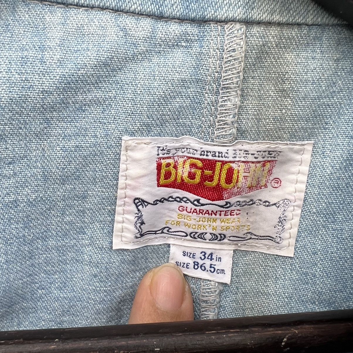 Japanese Brand VINTAGE CHAMBRAY BIG JOHN CARGO POCKET LIGHT JACKET Size US M / EU 48-50 / 2 - 11 Thumbnail