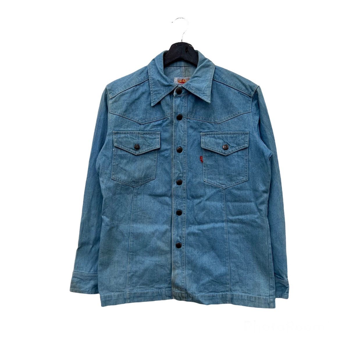 Japanese Brand VINTAGE CHAMBRAY BIG JOHN CARGO POCKET LIGHT JACKET Size US M / EU 48-50 / 2 - 1 Thumbnail