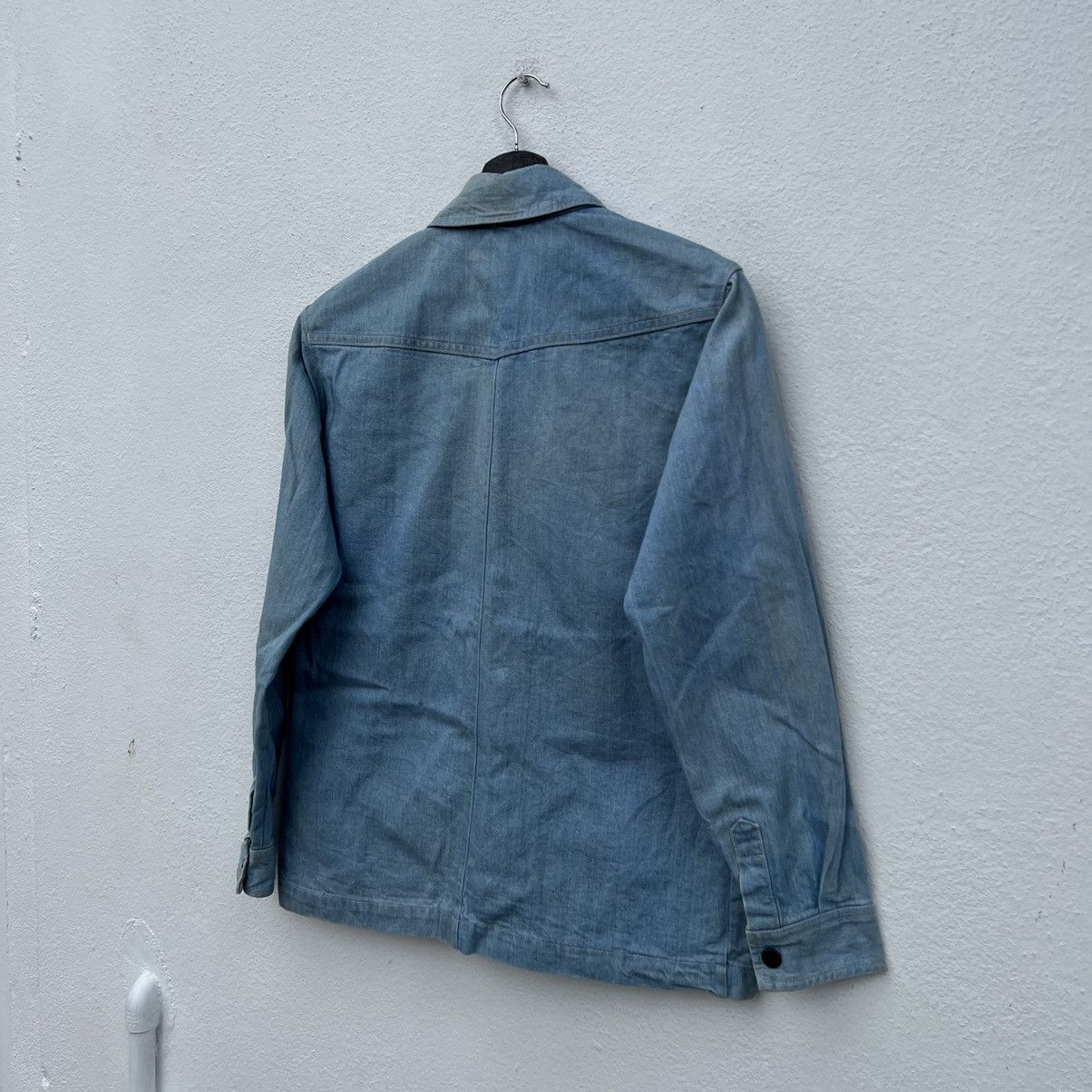 Japanese Brand VINTAGE CHAMBRAY BIG JOHN CARGO POCKET LIGHT JACKET Size US M / EU 48-50 / 2 - 9 Thumbnail