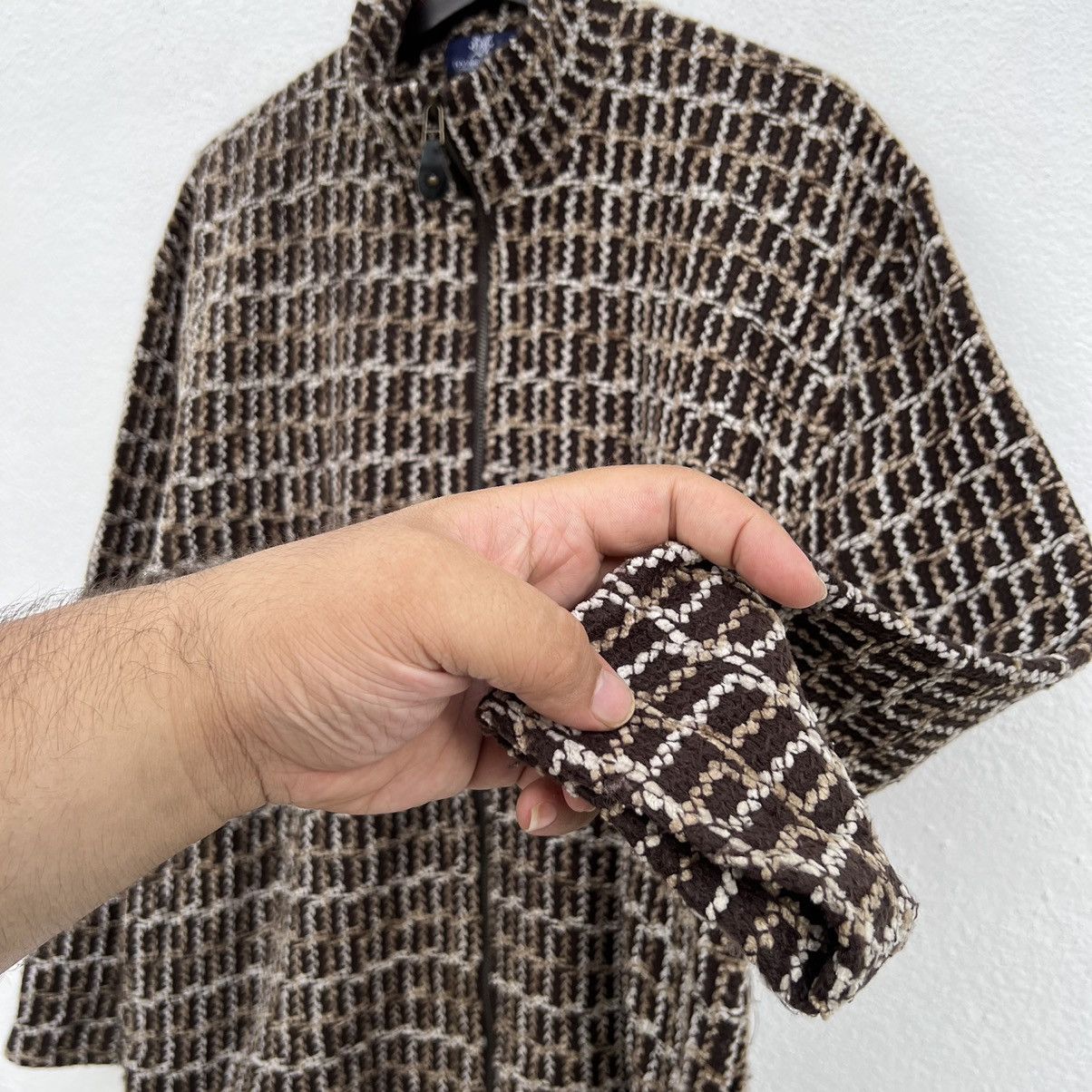 Japanese Brand VINTAGE IVY-BROTHERS JAPAN TWEED ZIPPER JACKET Size US L / EU 52-54 / 3 - 7 Thumbnail
