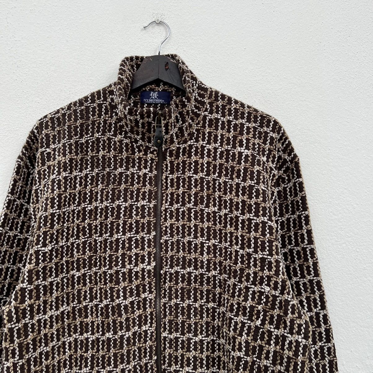 Japanese Brand VINTAGE IVY-BROTHERS JAPAN TWEED ZIPPER JACKET Size US L / EU 52-54 / 3 - 5 Thumbnail
