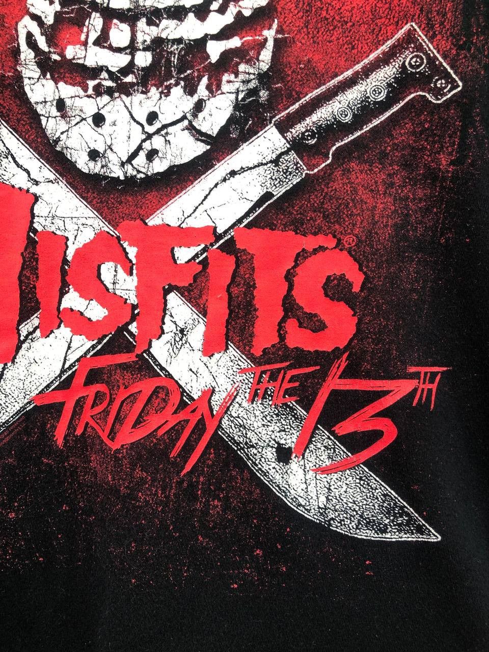 Band Tees Vintage Mens Y2K Misfits Skull Band T-Shirt Size US L / EU 52-54 / 3 - 4 Thumbnail