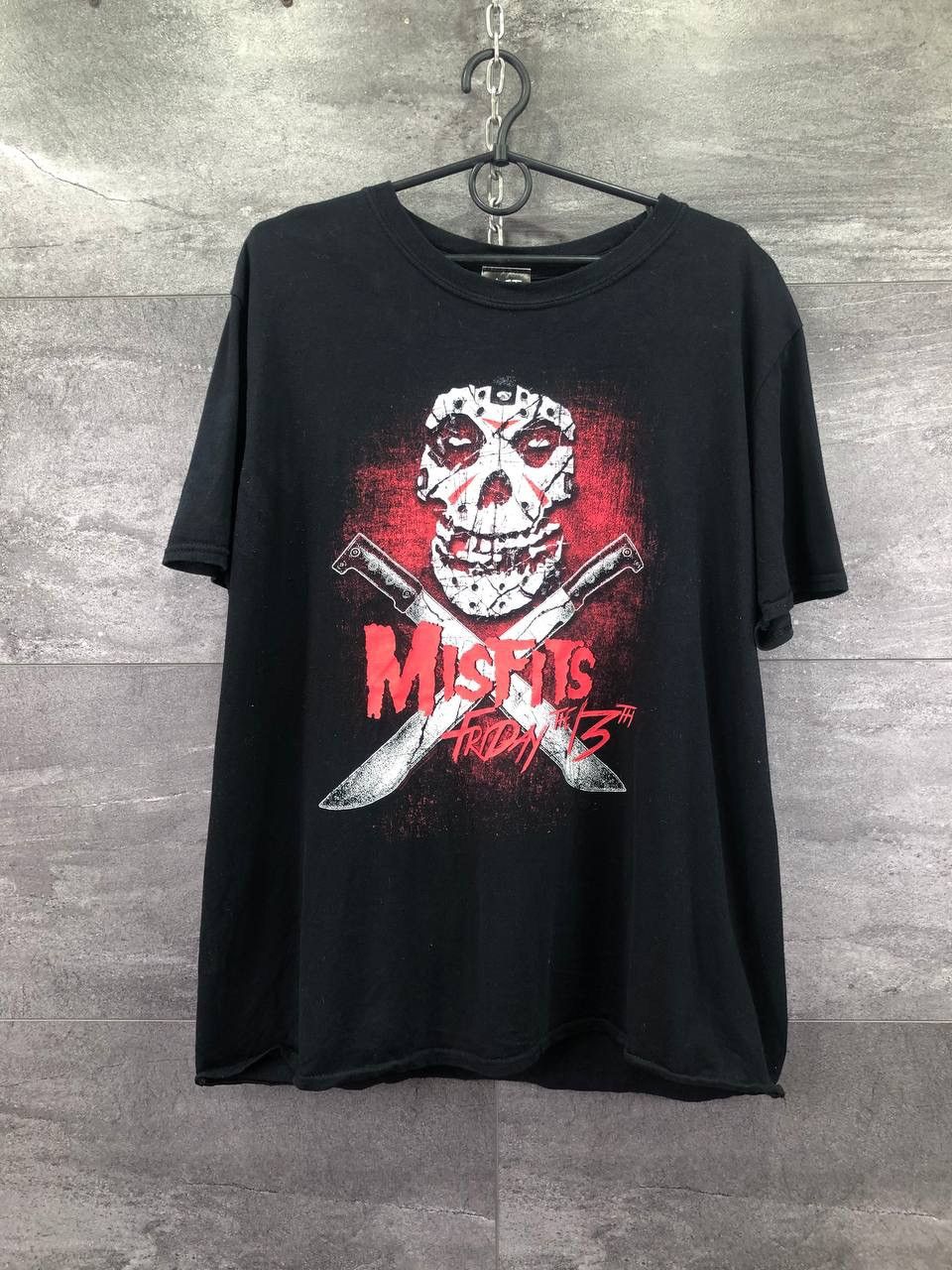 Band Tees Vintage Mens Y2K Misfits Skull Band T-Shirt Size US L / EU 52-54 / 3 - 1 Thumbnail