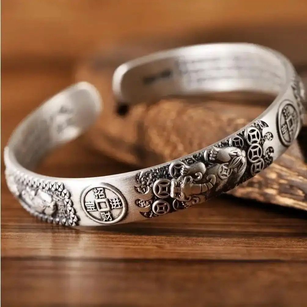 Jewelry Elephant Bangle Cuff Bracelets Size ONE SIZE - 3 Thumbnail