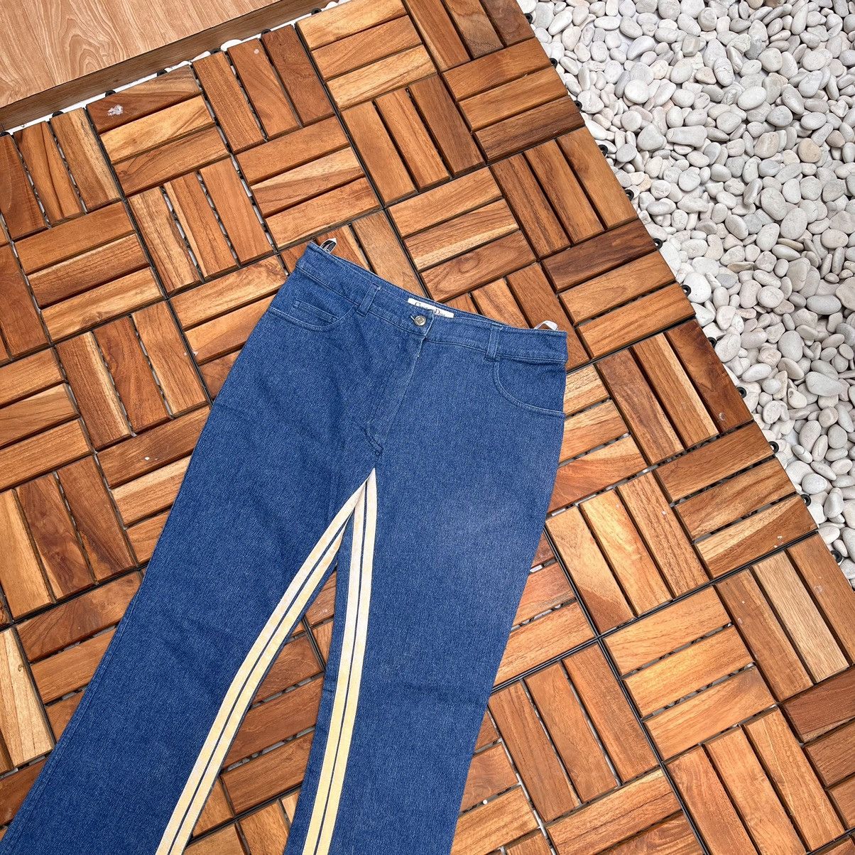 Christian Dior Monsieur Christian Dior Stretch denim with inner leg racing stripe Size 27" / US 4 / IT 40 - 3 Thumbnail
