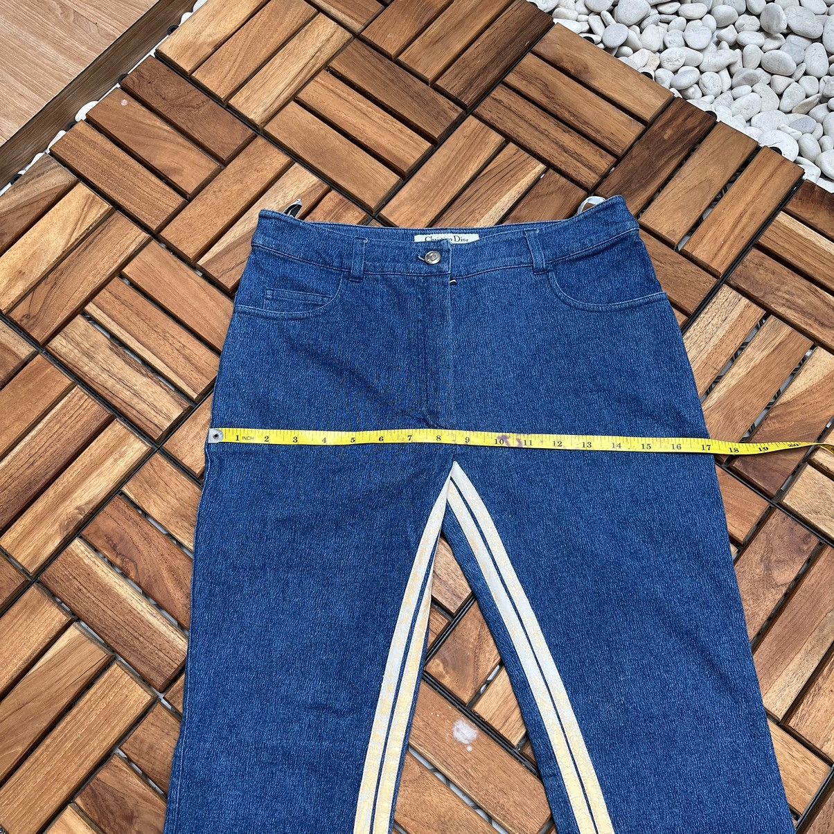 Christian Dior Monsieur Christian Dior Stretch denim with inner leg racing stripe Size 27" / US 4 / IT 40 - 15 Thumbnail