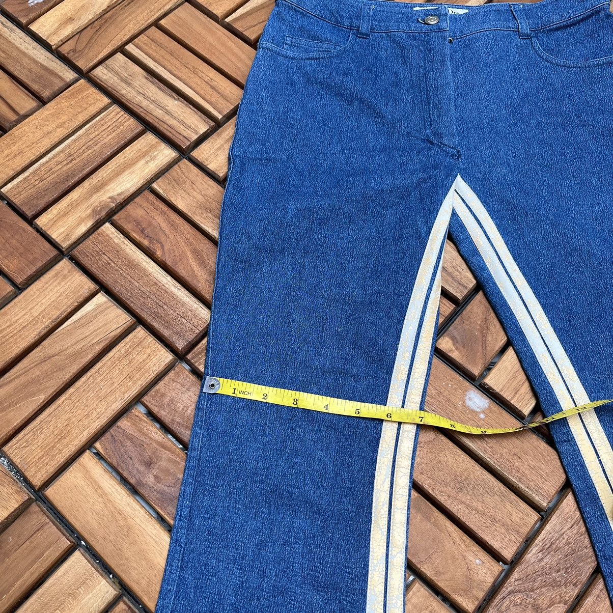 Christian Dior Monsieur Christian Dior Stretch denim with inner leg racing stripe Size 27" / US 4 / IT 40 - 19 Thumbnail