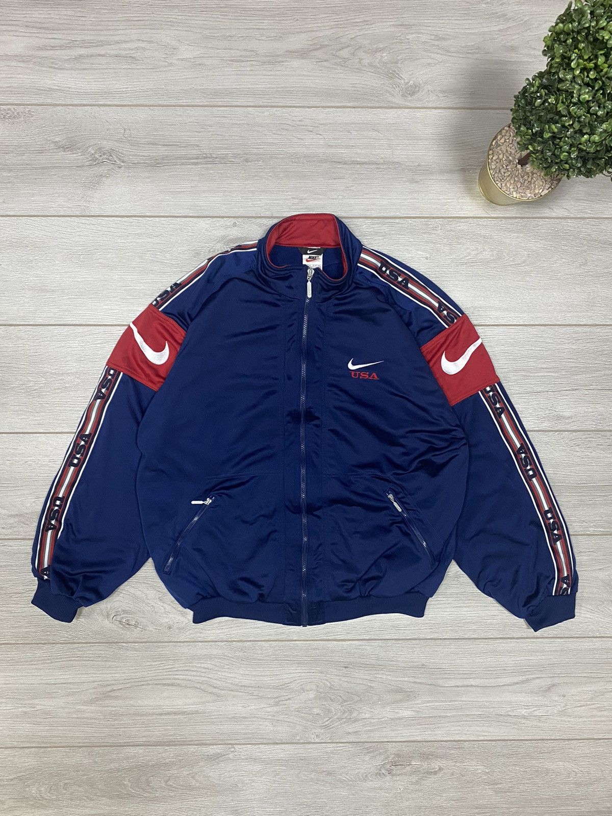 Nike Nike USA vintage track jacket Size US M / EU 48-50 / 2 - 2 Thumbnail